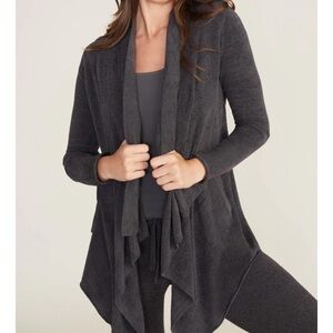 Barefoot Dreams Calypso Cardigan Soft Cozy-core Bamboo Chic Knit Waterfall S/M